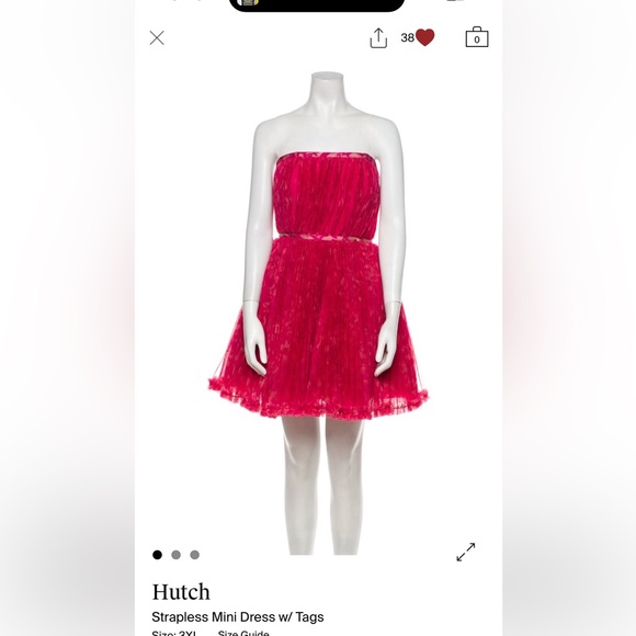 Hutch Strapless Fuchsia Mini Dress - Picture 1 of 2